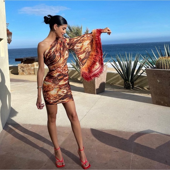 Bronx and Banco Fire Mini Dress XS - Picture 2 of 4